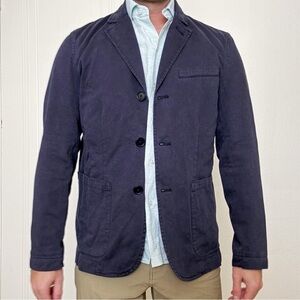 Alex Mill Men’s Blazer in Vintage Wash Chino Size Small Navy Blue New